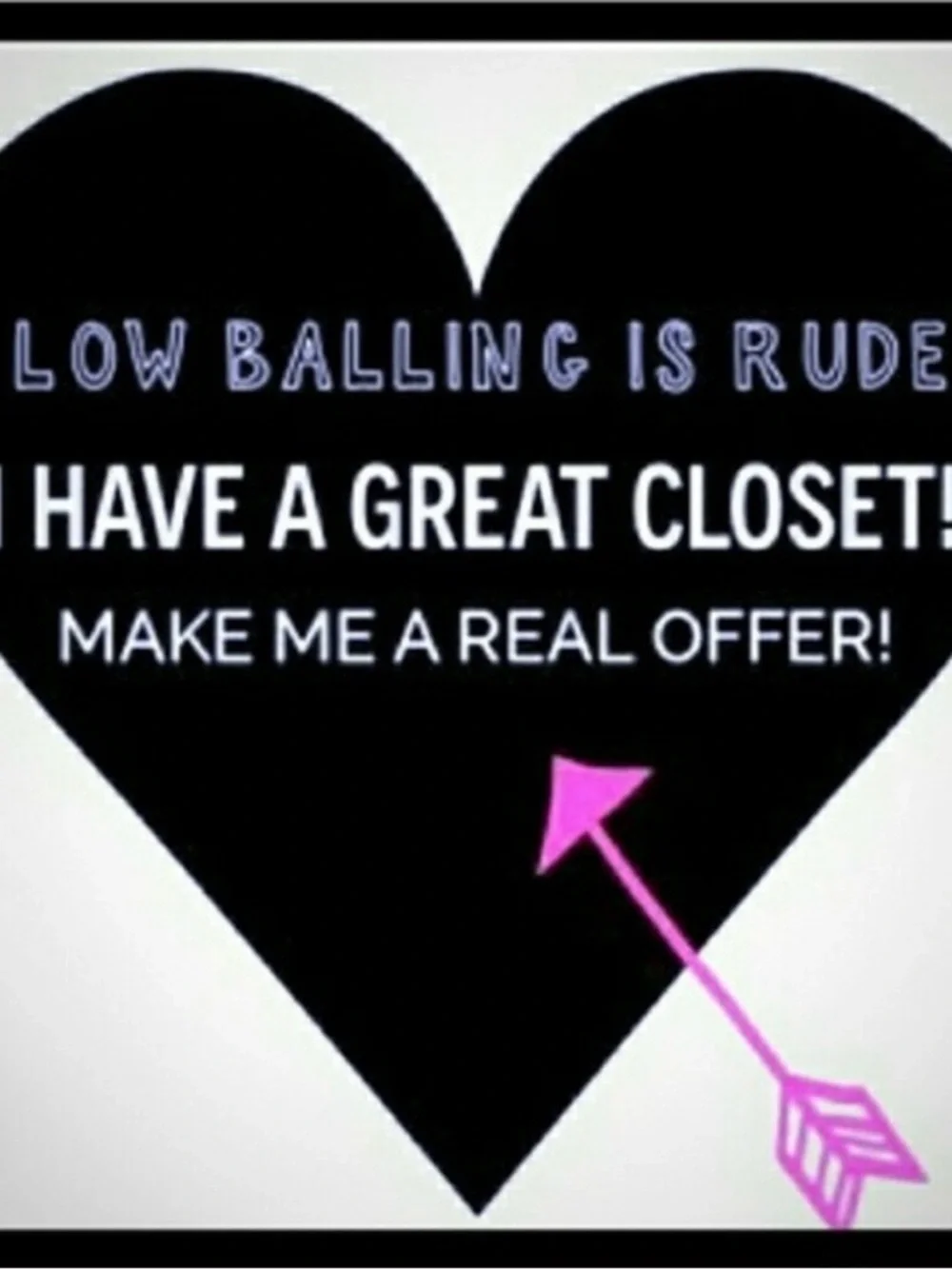No lowballs considered.